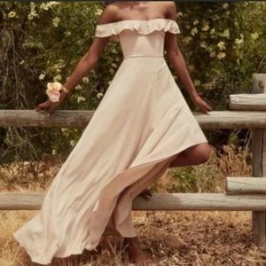 Reformation verbena dress in champagne